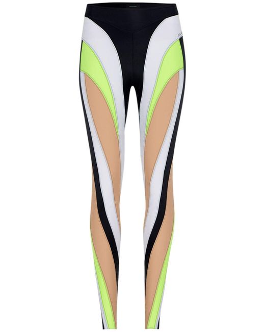 Mugler Multicolor Eco-sport-leggings Mit Spiralform