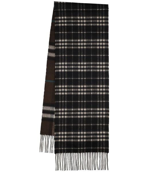 Burberry Black Check Cashmere Scarf Snug/ Cali for men