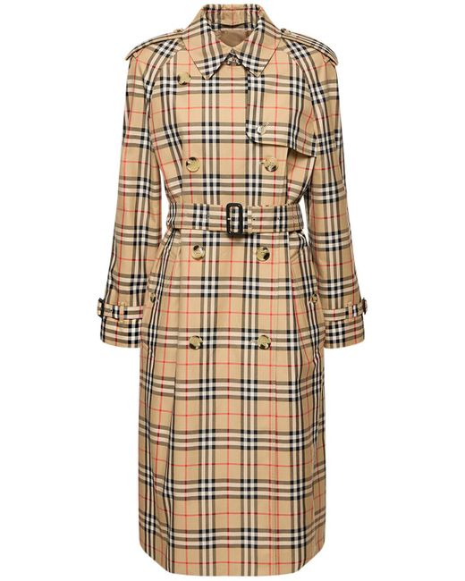 Burberry Natural Harehope Printed Trench Coat