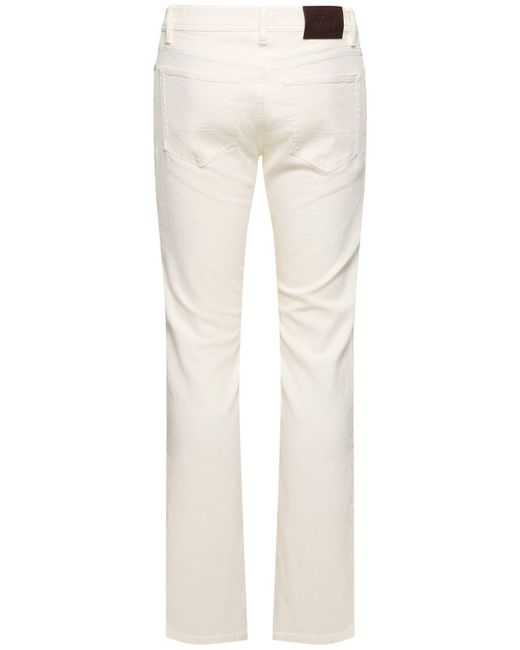 Brioni Jeans Aus Stretch-baumwolldenim "meribel" in White für Herren