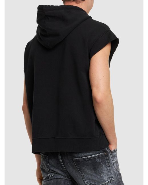 DSquared² Black Logo Cotton Hoodie Vest for men