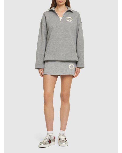 Gucci Gray Cotton Jersey Sweatshirt