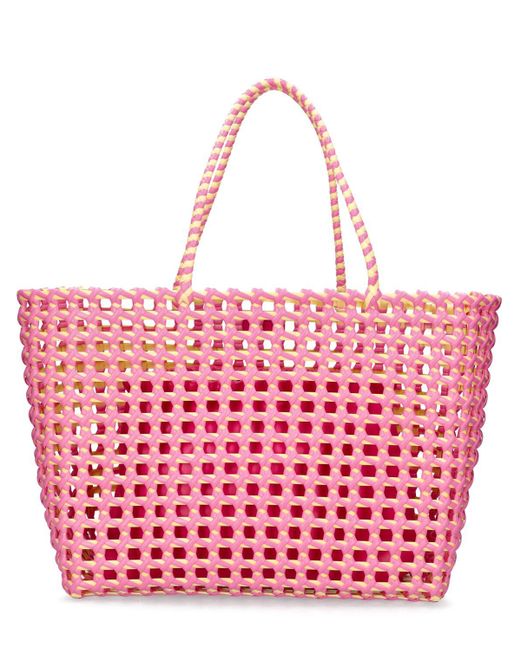 MSGM Pink Lrge Waved Bucket Bag