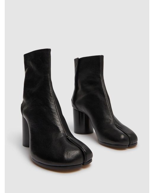 Maison Margiela 80Mm Tabi Vintage Leather Ankle Boots in Maison Margiela 80Mm Tabi Vintage Leather Ankle Boots in