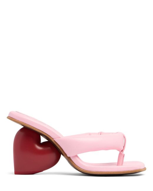 Yume Yume Pink 80mm Love Leather Sandals