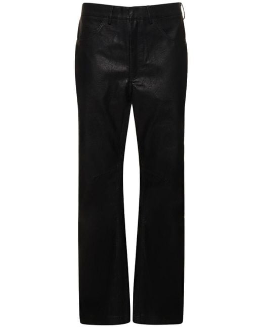 Pantalon droit en simili-cuir Entire studios pour homme en coloris Black