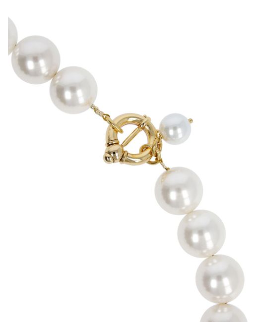 Timeless Pearly White Pearl & Crystal Choker