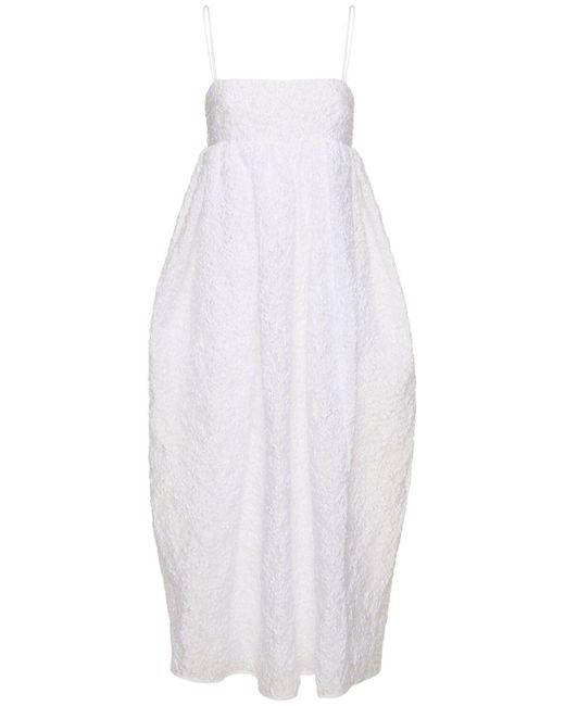 CECILIE BAHNSEN White Vilma Midi Dress