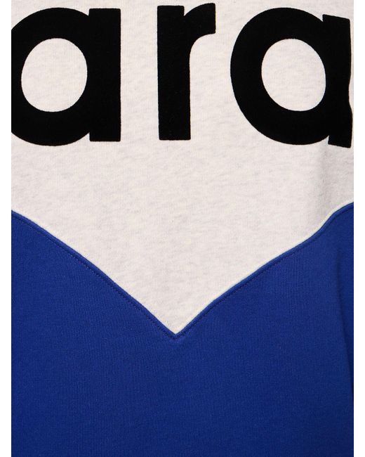 Sweat-shirt en jersey de coton à logo houston Isabel Marant en coloris Blue
