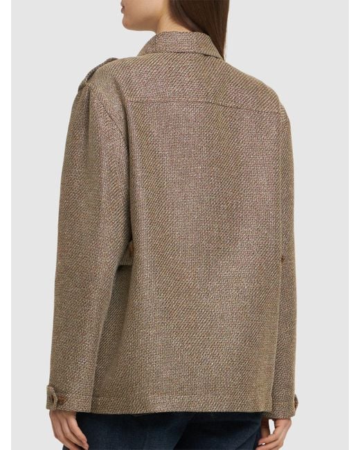 Blazé Milano Sahariana リネンブレンドジャケット Brown