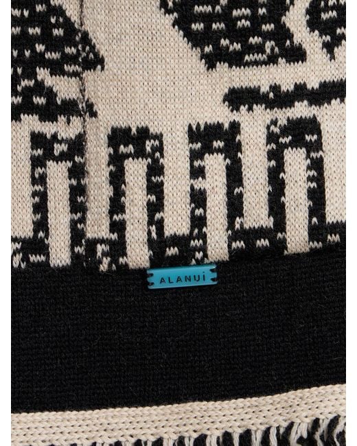 Cardigan in maglia di misto lana di Alanui in Black da Uomo
