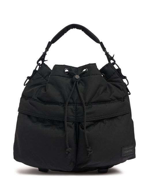 Porter-Yoshida and Co Black Senses Nylon Crossbody Bucket Bag for men