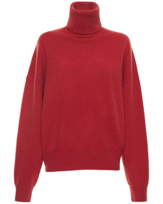 Extreme Cashmere Jill Cashmere Blend Turtleneck Sweater in Fuchsia (Red ...