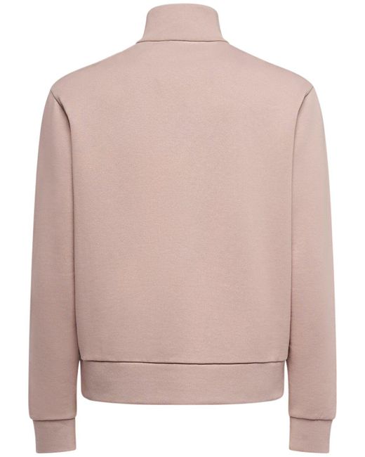 Moncler Rollkragen-sweatshirt Aus Baumwolle in Pink für Herren