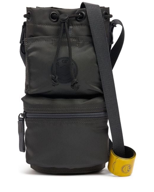 Porter-Yoshida and Co Black Potr Ride Nylon Cylinder Crossbody Bag for men