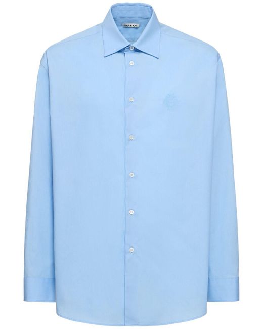 Cotton logo shirt di Bally in Blue da Uomo