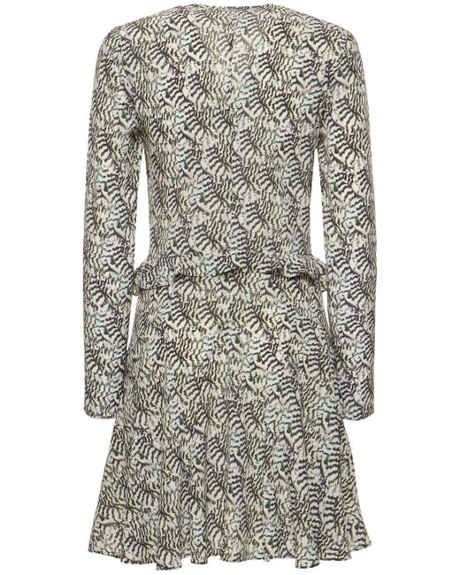 Isabel Marant Gray Usmara Silk Blend Mini Dress