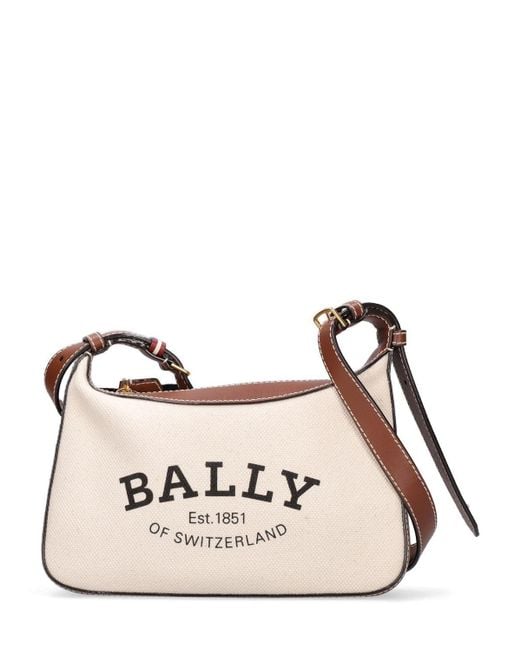 Bally Coralye.st Canvas & Leather Shoulder Bag in Natural Lyst