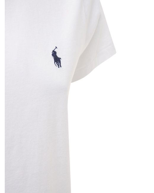 Polo Ralph Lauren White Crew Neck T-shirt With Logo