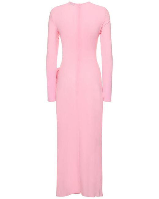 Vestido largo drapeado Magda Butrym de color Pink