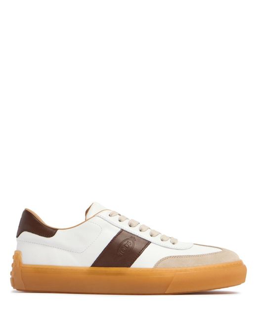 メンズ Tod's スエード&レザースニーカー Brown