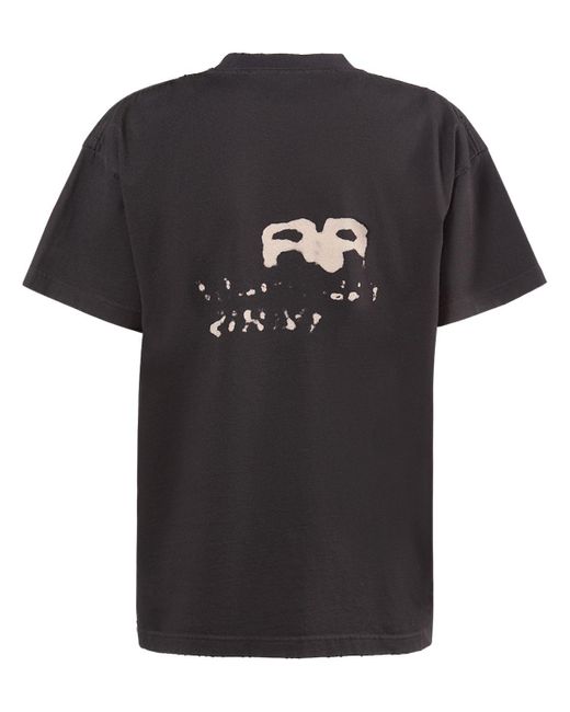 Balenciaga Black Medium Fit Cotton T-shirt
