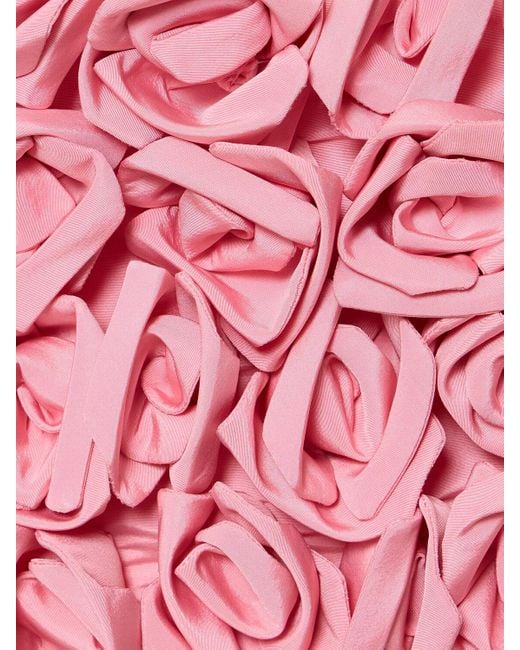 Minigonna in seta / applicazioni di Valentino in Pink