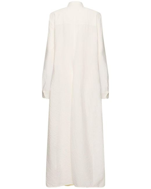 Totême  Parachute Long Shirt Dress White