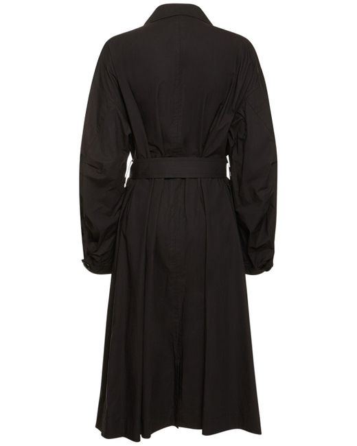 Trench-coat mi-long en coton Yohji Yamamoto en coloris Black