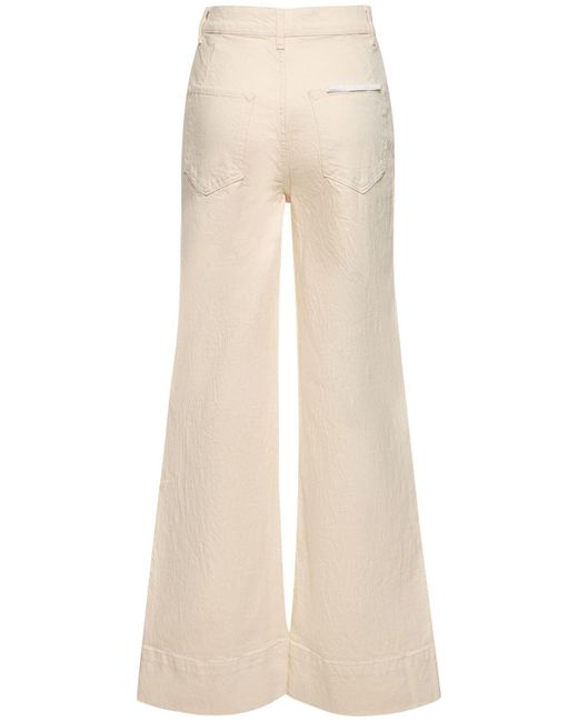 Triarchy Natural Ms. Onassis V-High Rise Wide Leg Jeans