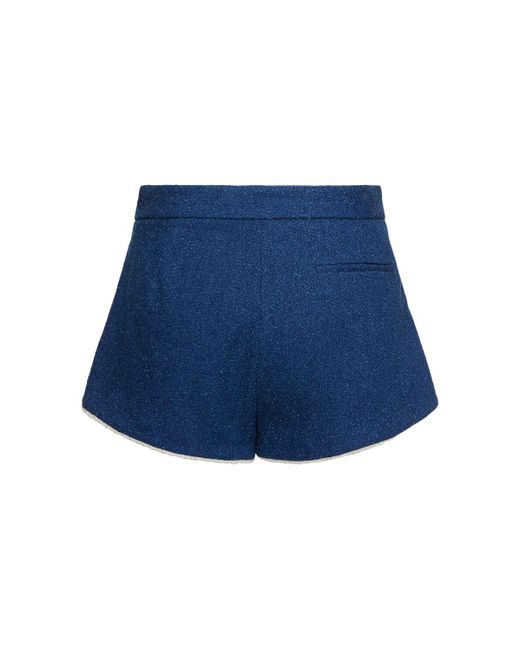 Mujer Shorts Cortos De Algodón MSGM de color Blue