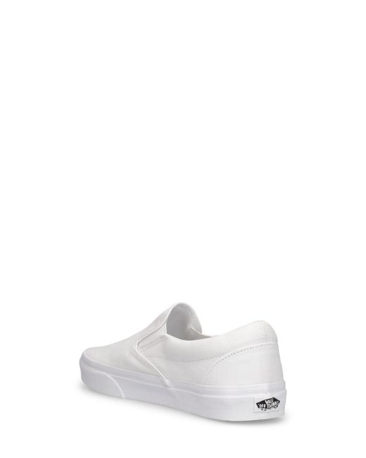 Vans White Classic Slip-on Sneakers for men