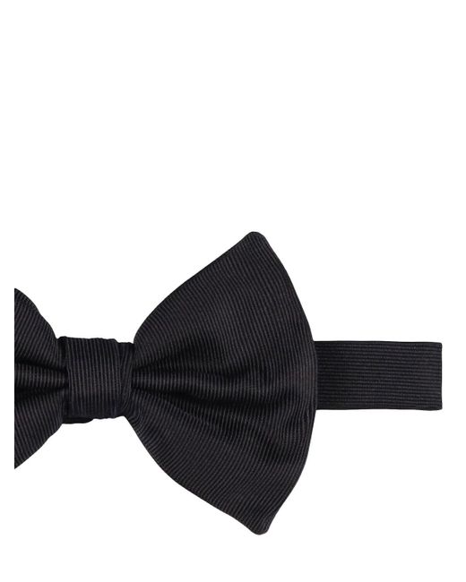 Giorgio Armani Black Large Silk Bowtie for men