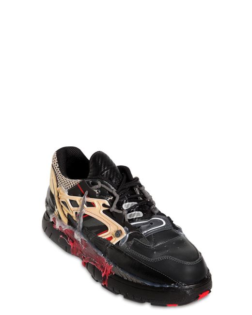 Maison Margiela Leather Fusion Sneakers in Black/Gold/Red (Black) for Men -  Save 66% | Lyst