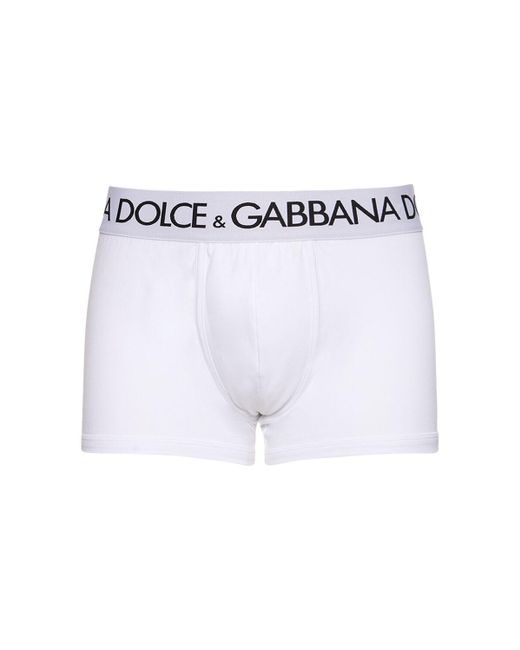 メンズ Dolce & Gabbana コットンボクサーブリーフ White
