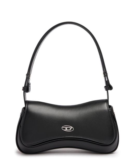 DIESEL Play Leather Shoulder Bag in Black | Lyst Canada