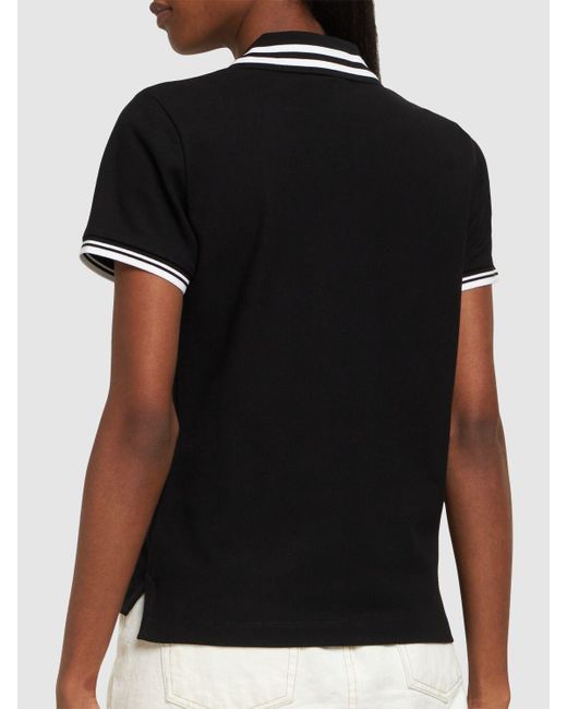 Moncler Black Cotton Polo T-shirt