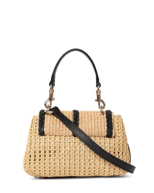 Chloé Natural Penelope Woven Top Handle Bag W/leather