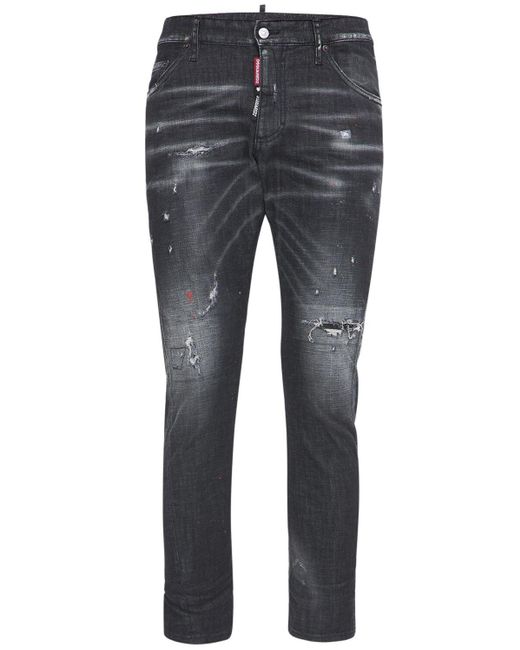 DSquared² Black 16.5cm Sexy Twist Cotton Denim Jeans for men