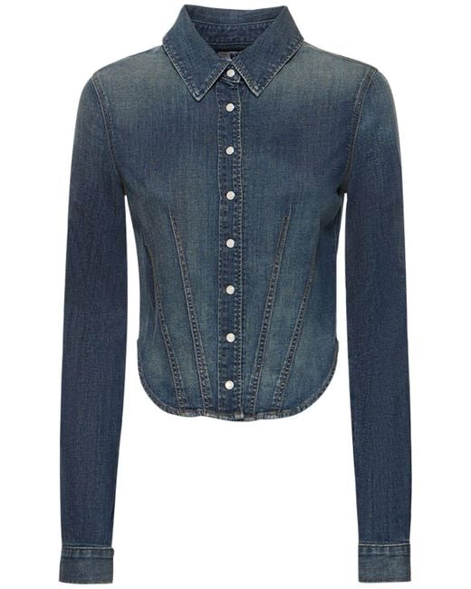 Re/done Blue & Pam Fitted Denim Shirt