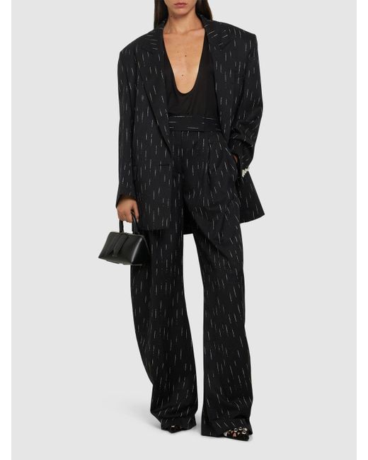 The Attico Black Formelle Gabardinehose