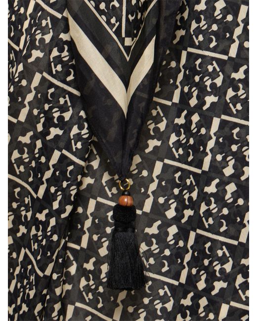 Tory Burch【関税送料込&SALE】コットン＆シルクパレオスカート Tory Burch コットン&シルクパレオスカート ブラック | Lyst