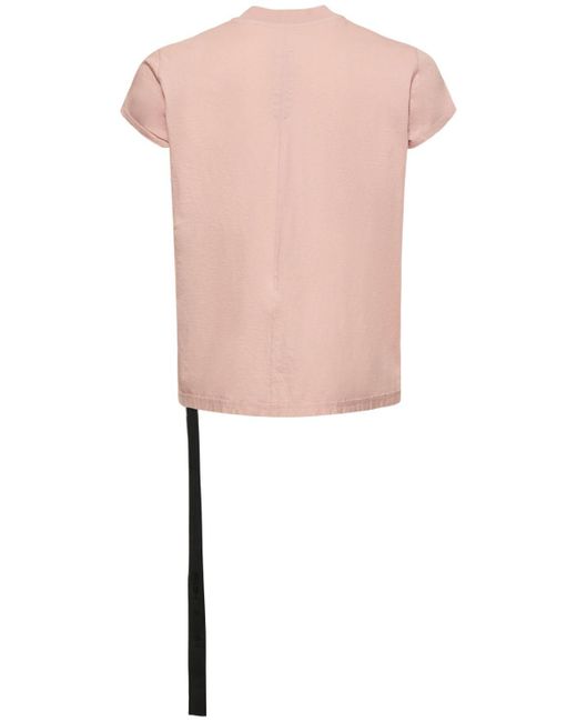 Camiseta de jersey de algodón estampado Rick Owens de hombre de color Pink