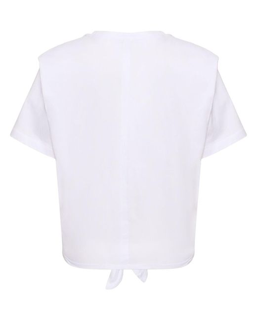 T-shirt zelikia in cotone da annodare di Isabel Marant in White