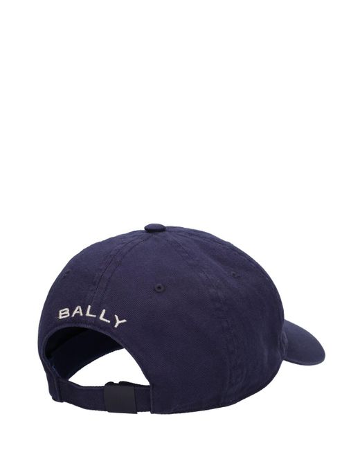 Gorra de baseball de algodón con logo Bally de hombre de color Blue