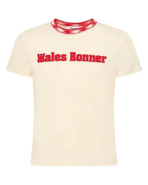 Wales Bonner White Original Logo T-Shirt for men