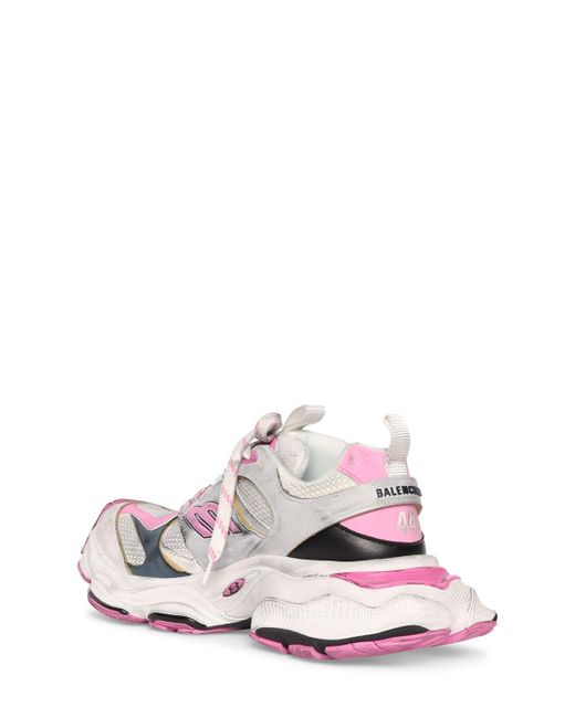 Balenciaga Pink 50mm Hohe Sneakers Aus Nylon Und Mesh "cargo"