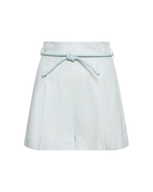 Shorts de lino con cintura alta Zimmermann de color White