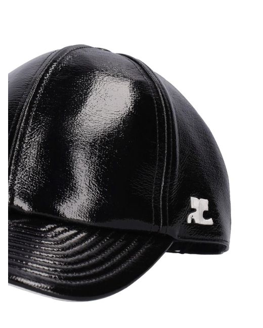Cappello baseball reedition in vinile di Courreges in Black