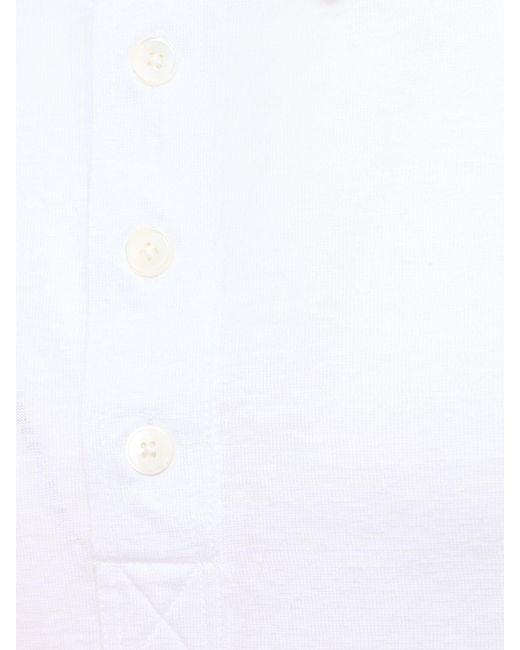 メンズ Zegna ピュアリネンポロシャツ White